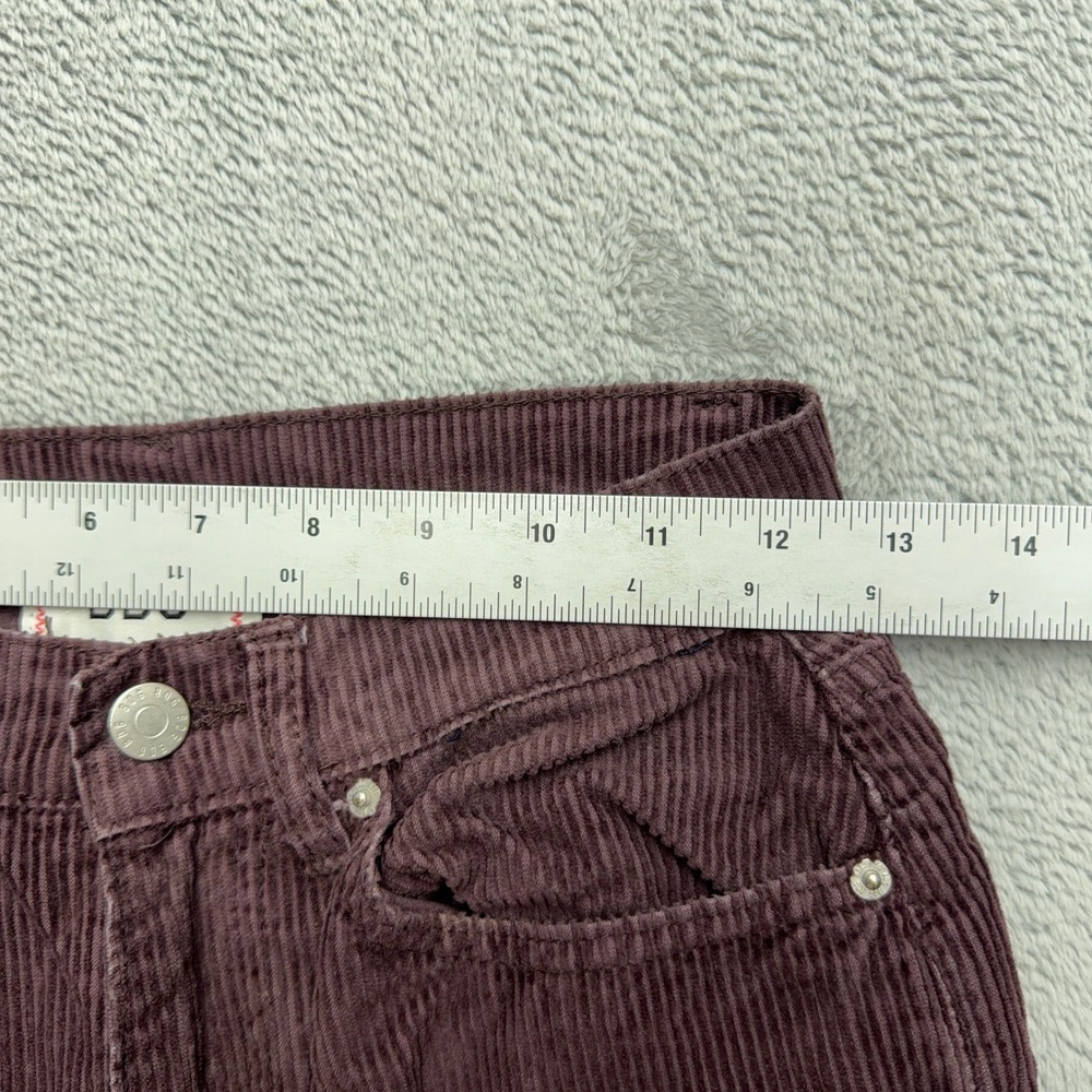 BDG Corduroy Pants Womens 26 Purple High & Wide Leg Ribbed Urban Outfitters - Picture 6 of 9